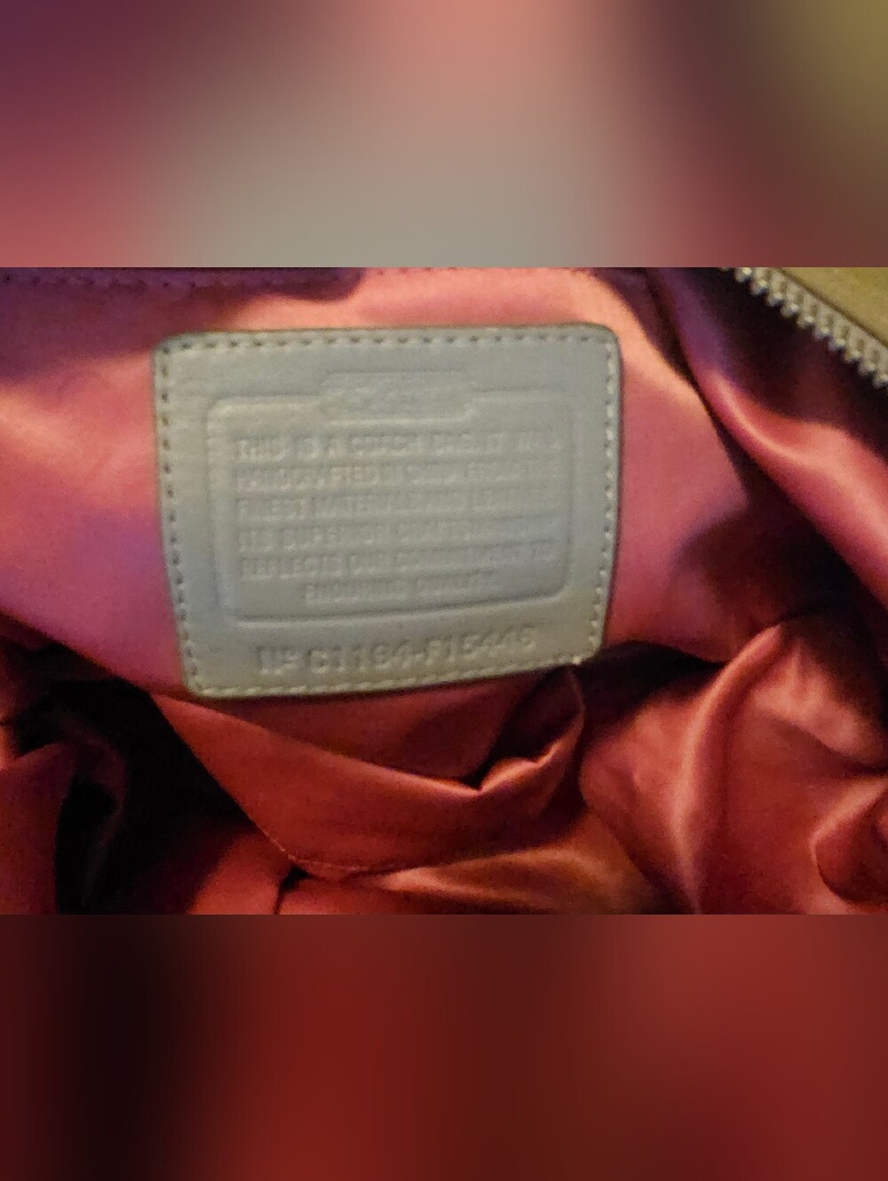 Coach Pink and Gray Signature Satchel Bag - Picture 7 of 12